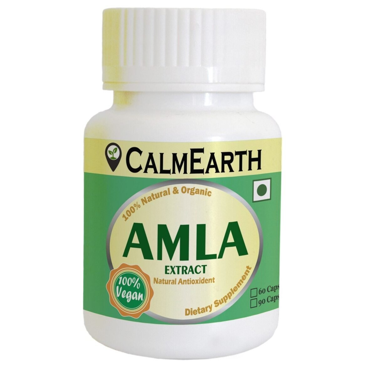 Amla Extract Capsule capsules close-up view by CalmEarth