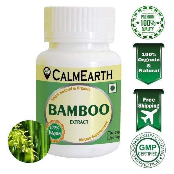 Bamboo Extract Capsules capsules ayurvedic wellness supplement by CalmEarth
