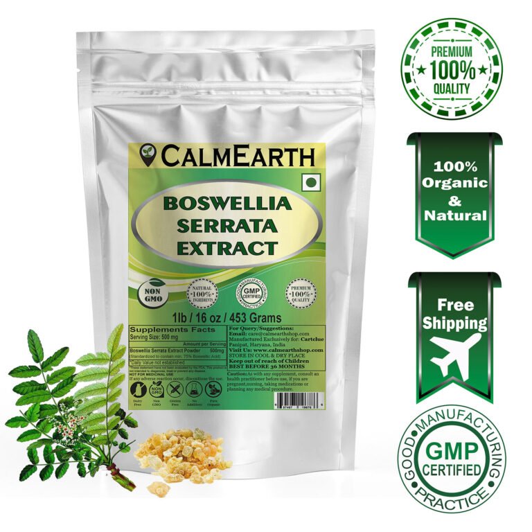 Boswellia Serrata Extract Powder powder fine texture close-up by CalmEarth
