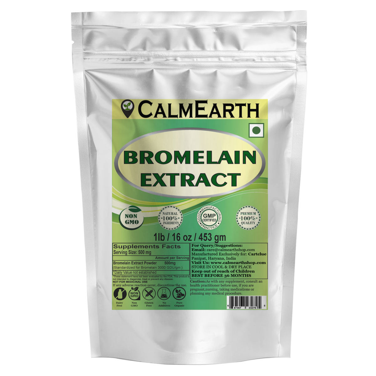 Bromelain Extract Powder powder organic herbal supplement by CalmEarth