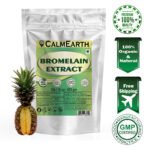 Bromelain Extract Powder powder fine texture close-up by CalmEarth