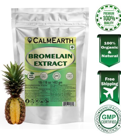 Bromelain Extract Powder powder fine texture close-up by CalmEarth