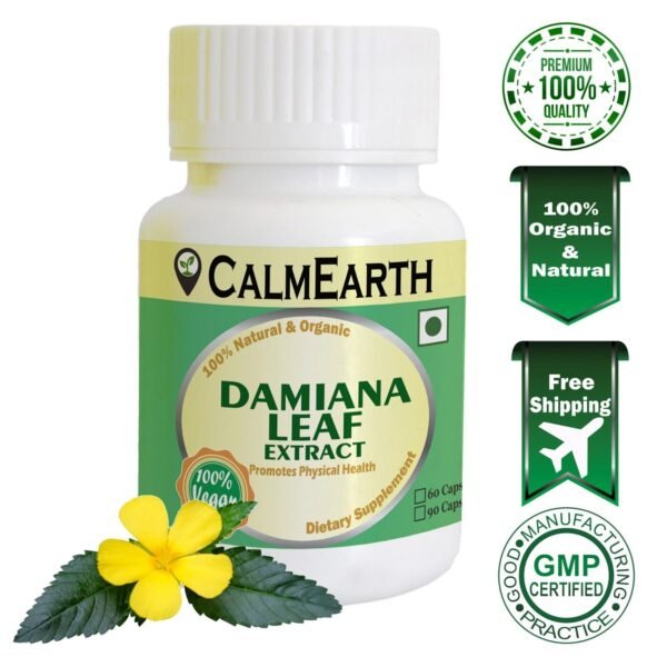 Damiana Extract Capsules capsules ayurvedic wellness supplement by CalmEarth