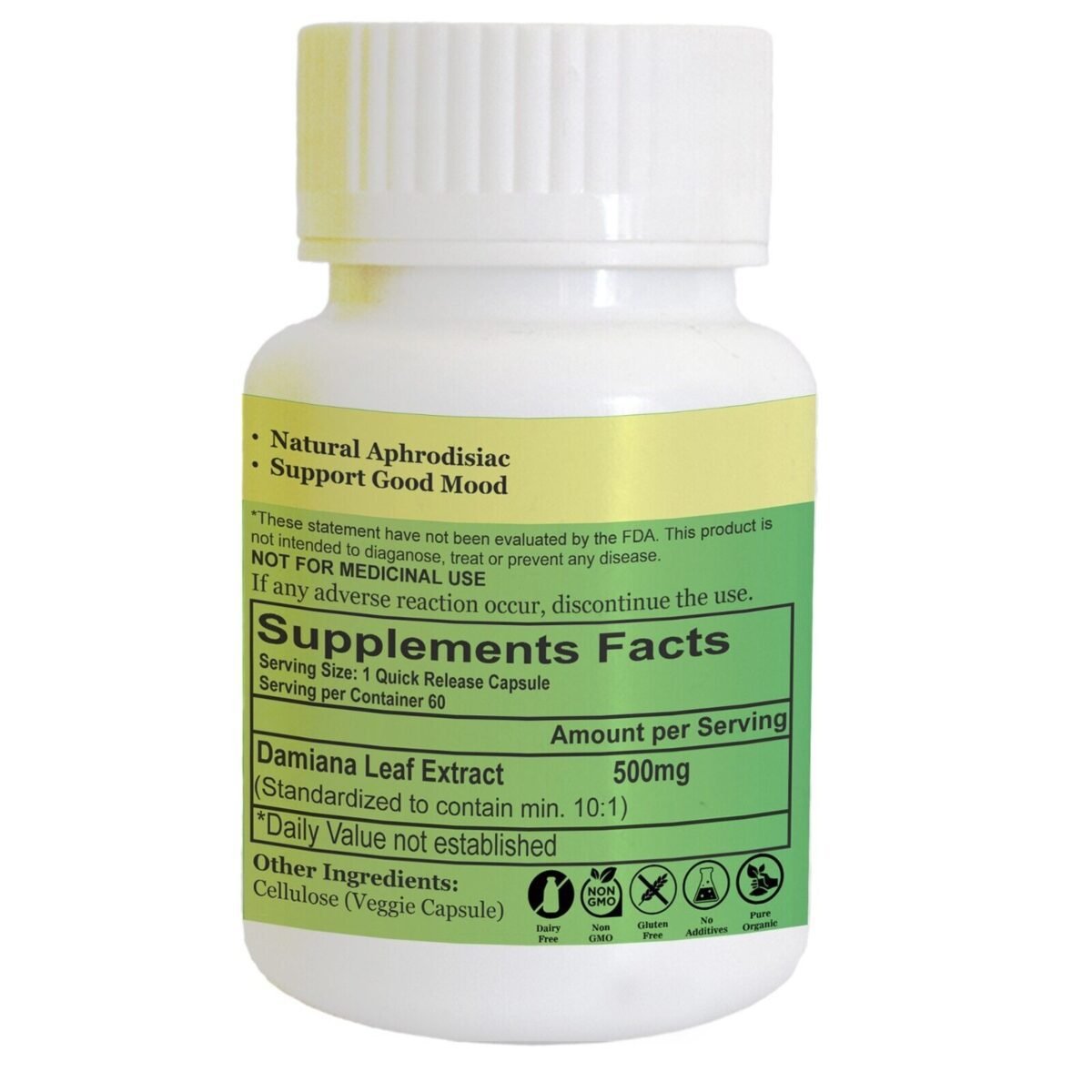 Damiana Extract Capsules capsules herbal supplement by CalmEarth