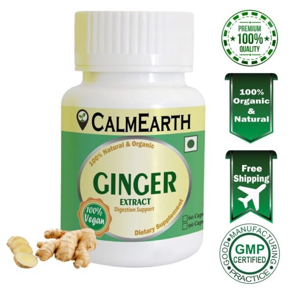 Ginger Extract Capsules capsules ayurvedic wellness supplement by CalmEarth