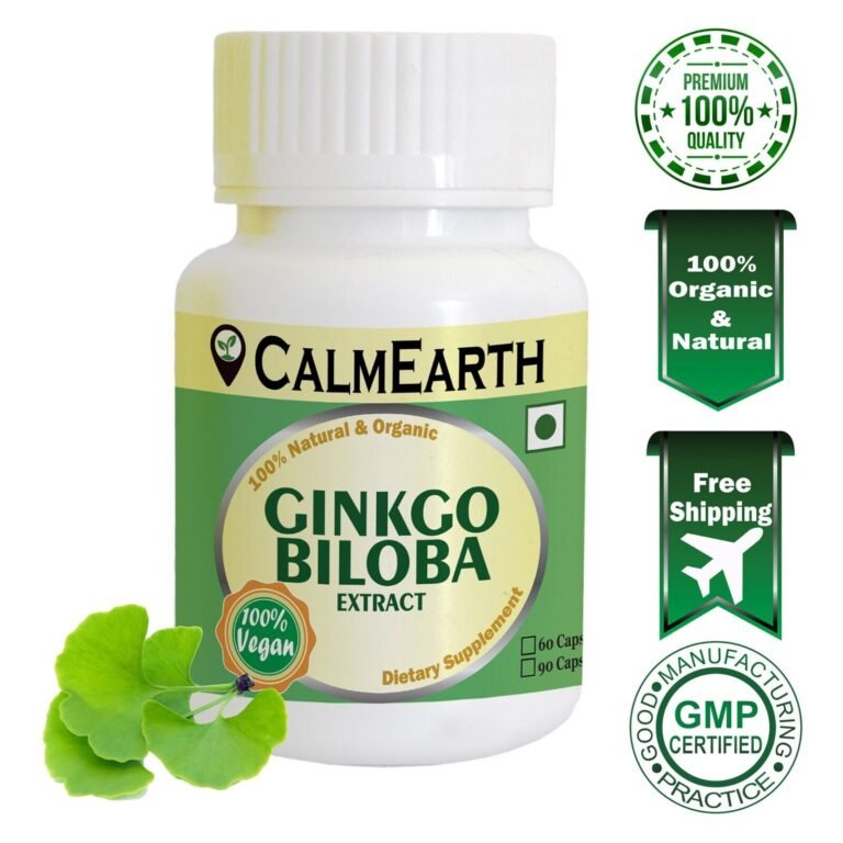 Ginkgo Biloba Extract Capsules capsules ayurvedic wellness supplement by CalmEarth