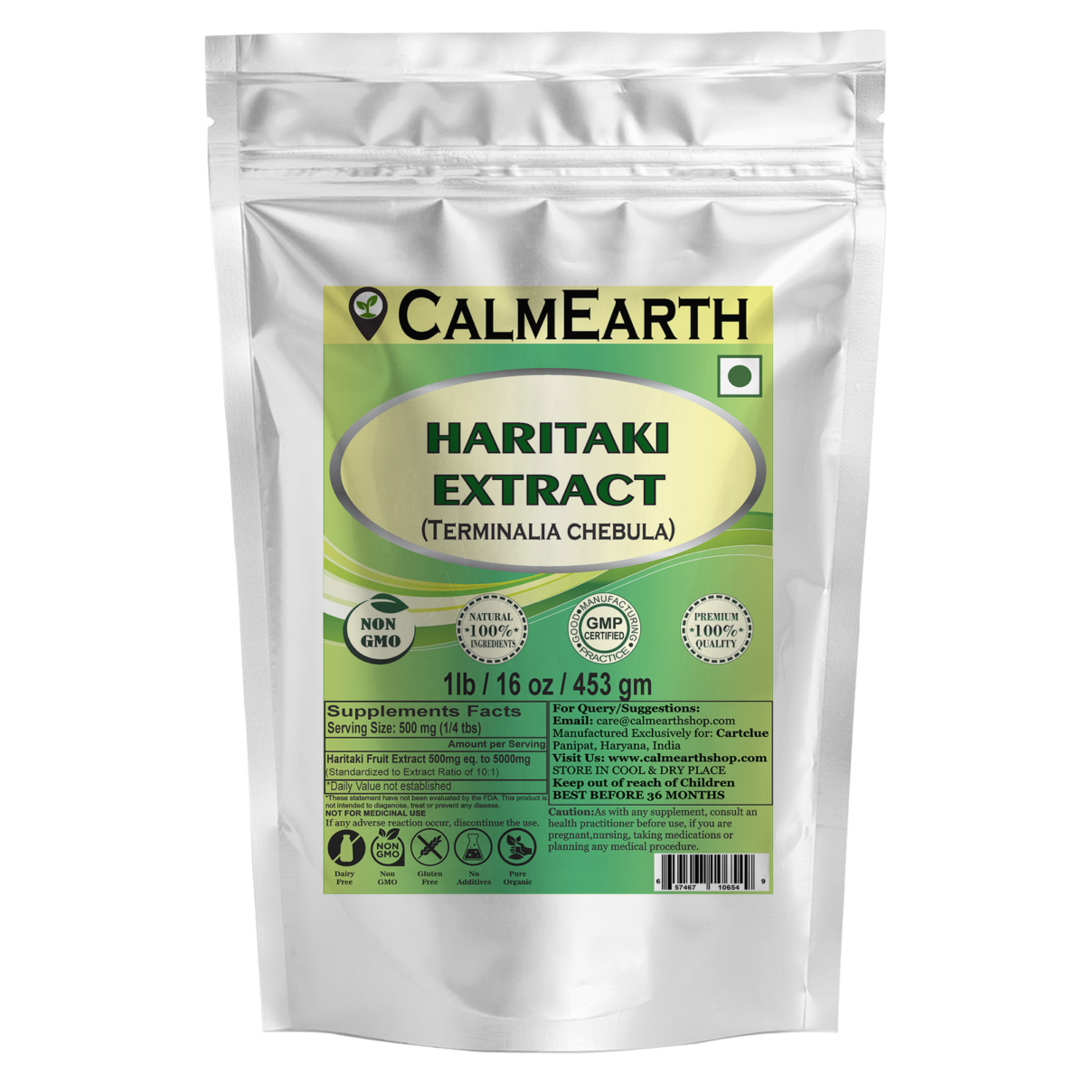 Haritaki Extract Powder powder organic herbal supplement by CalmEarth