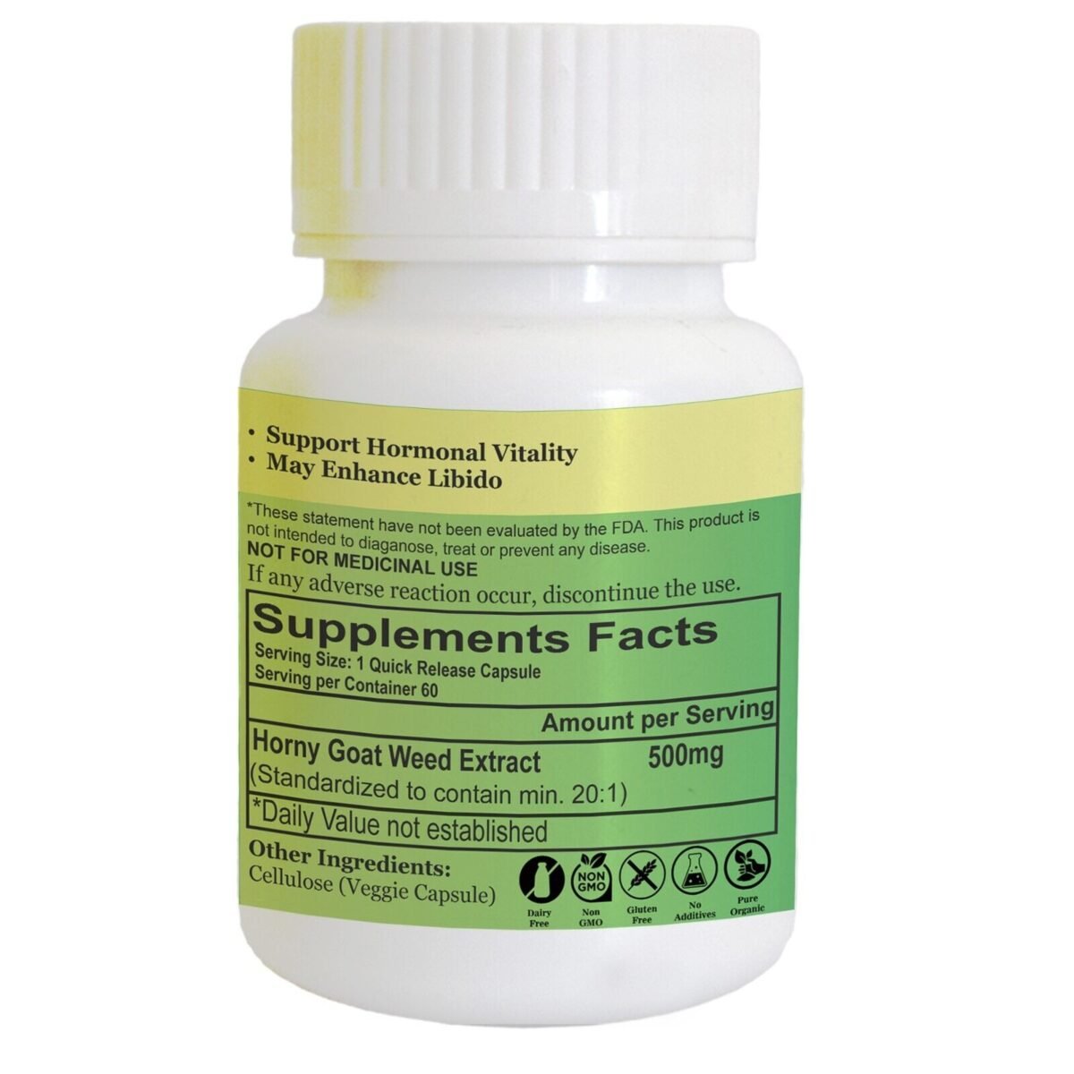 Horny Goat Weed Extract Capsules capsules herbal supplement by CalmEarth