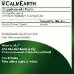 Licorice Extract Capsules capsules organic herbal product by CalmEarth