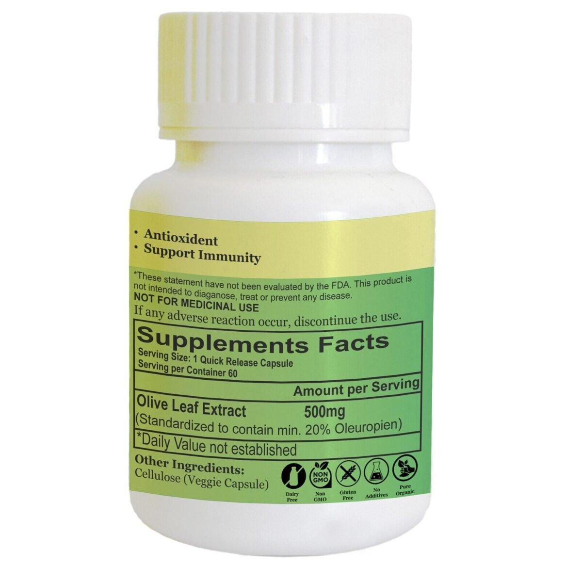 Olive Leaf Extract Capsules capsules herbal supplement by CalmEarth