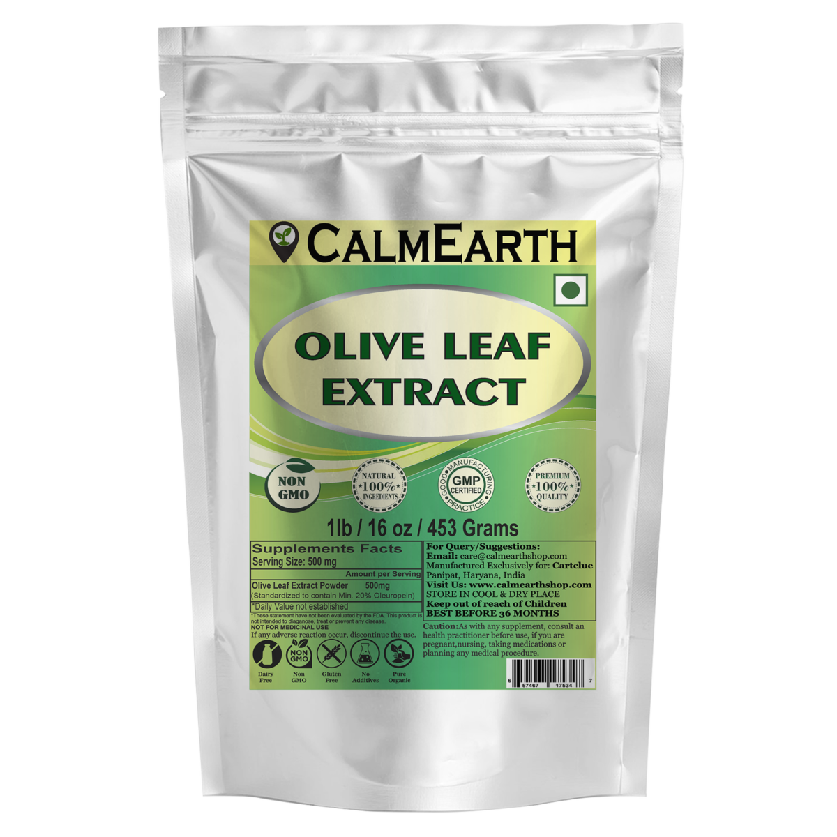 Olive Leaf Extract Powder powder organic herbal supplement by CalmEarth