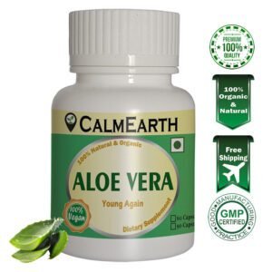 Organic Aloe Vera Capsules capsules ayurvedic wellness supplement by CalmEarth