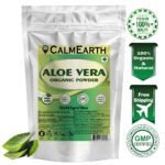 Organic Aloe Vera Powder powder fine texture close-up by CalmEarth