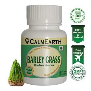 Organic Barley Grass Capsules capsules ayurvedic wellness supplement by CalmEarth
