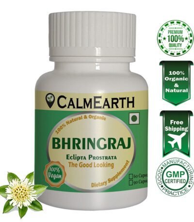 Organic Bhringraj Capsules capsules ayurvedic wellness supplement by CalmEarth