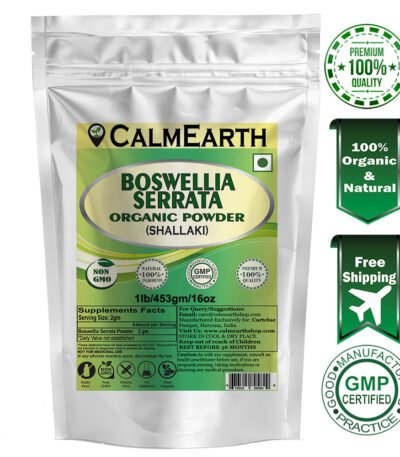 Organic Boswellia Serrata Resin Powder powder fine texture close-up by CalmEarth