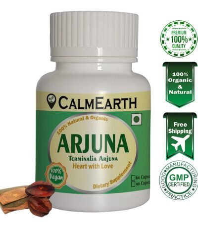 Organic Arjuna Capsules capsules ayurvedic wellness supplement by CalmEarth