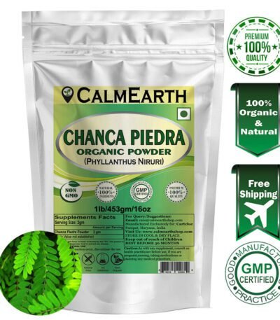 Organic Chanca Piedra Powder powder fine texture close-up by CalmEarth