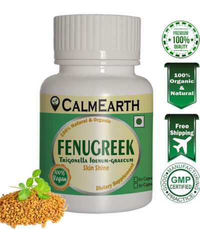 Organic Fenugreek Capsules capsules ayurvedic wellness supplement by CalmEarth