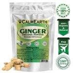 Organic Ginger Powder powder fine texture close-up by CalmEarth