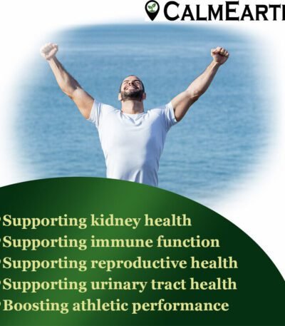 Organic Gokshura Capsules capsules close-up view by CalmEarth