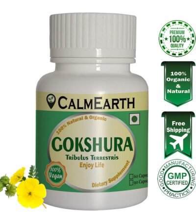 Organic Gokshura Capsules capsules ayurvedic wellness supplement by CalmEarth