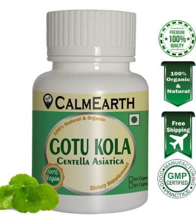 Organic Gotu Kola Capsules capsules ayurvedic wellness supplement by CalmEarth