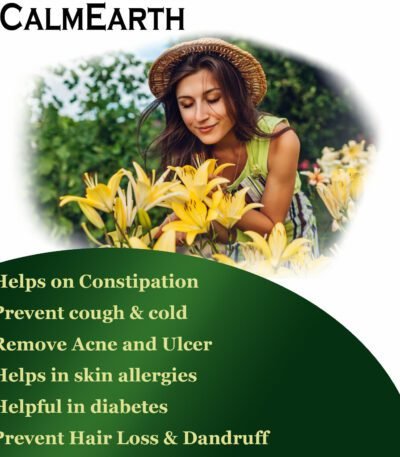 Organic Haritaki Capsules capsules close-up view by CalmEarth