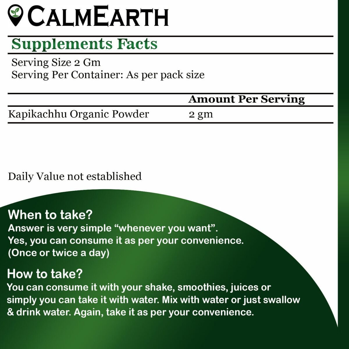 Organic Kapikachhu Seed Powder powder ayurvedic wellness product by CalmEarth