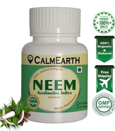 Organic Neem Capsules capsules ayurvedic wellness supplement by CalmEarth