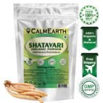 Organic Shatavari Root Powder powder fine texture close-up by CalmEarth
