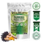 CalmEarth Organic Turmeric + Black Pepper Powder (Haldi + Kali Mirch)