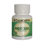 Organic Wheat Grass Capsules capsules close-up view by CalmEarth