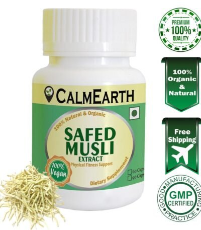 Safed Musli Extract Capsules capsules ayurvedic wellness supplement by CalmEarth