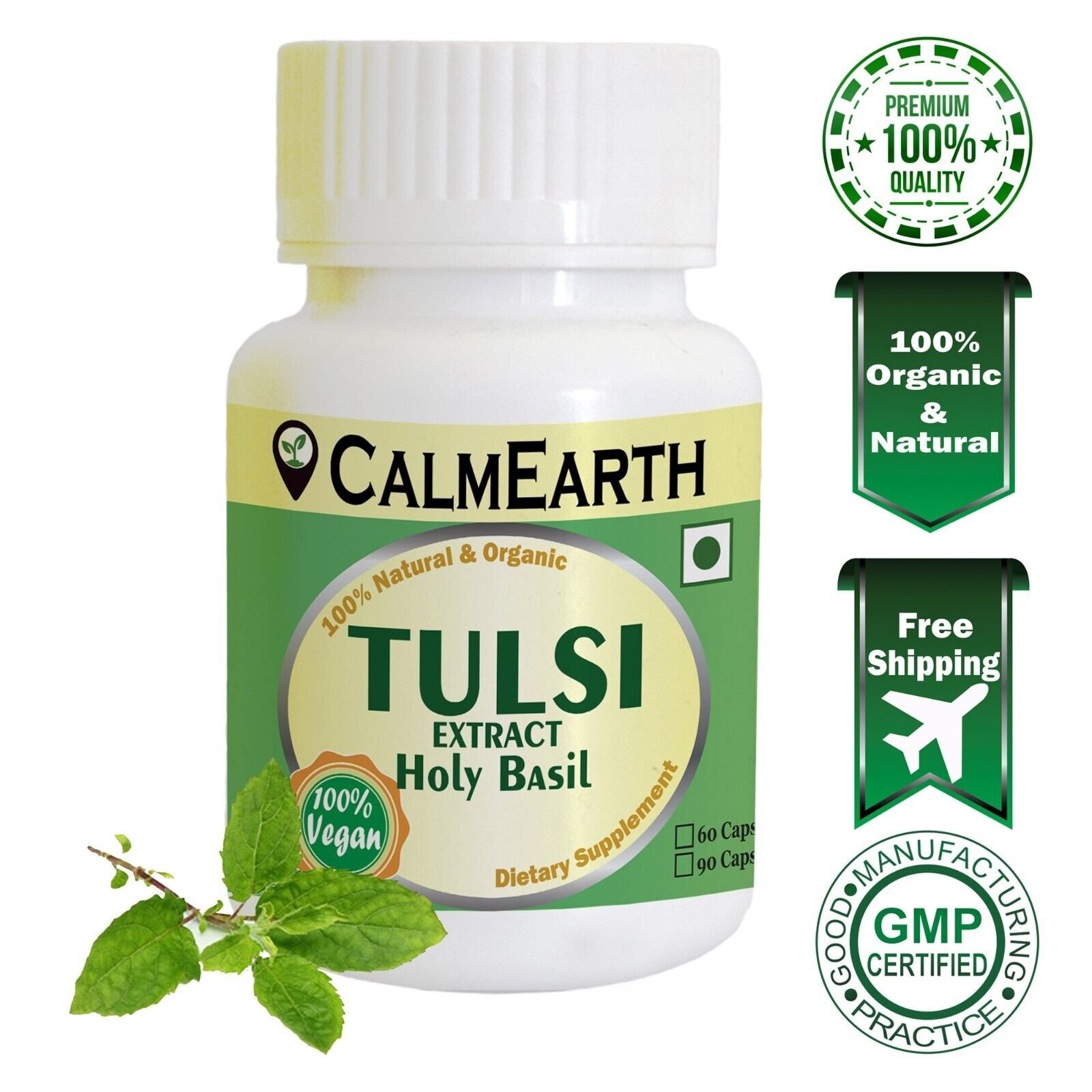 tulsi-extract-capsules-calmearth Tulsi Extract Capsules capsules ayurvedic wellness supplement by CalmEarth