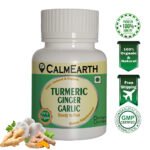 CalmEarth Turmeric, Ginger & Garlic Capsules – 500 mg Herbal Blend