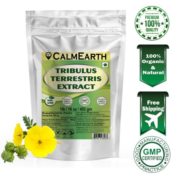 CalmEarth Gokshura Extract Powder (Tribulus terrestris) ? 60% Saponins
